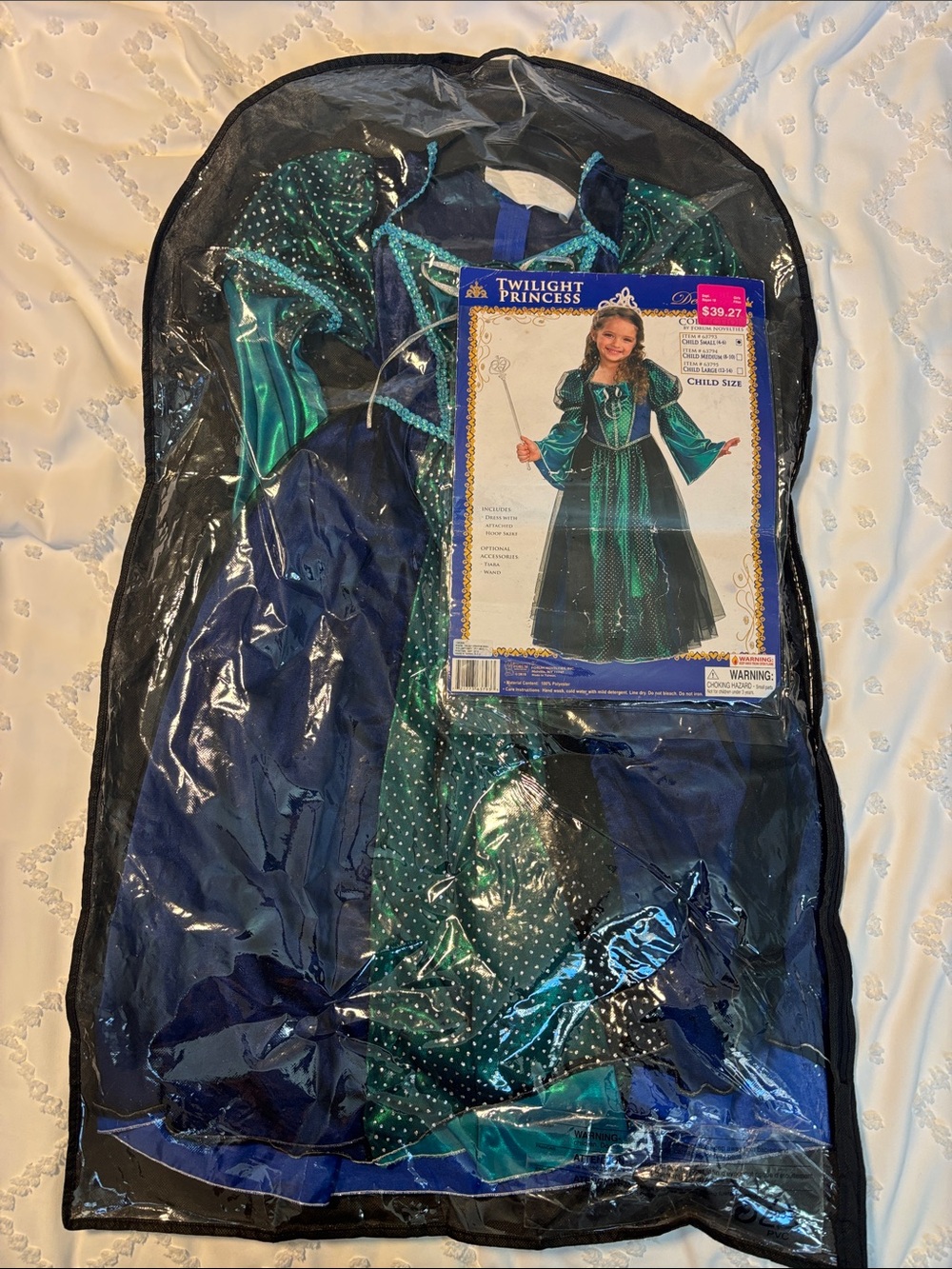 Girls' Teal and Navy Princess Costume